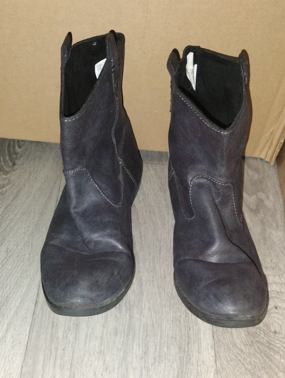 Women’s Dark Gray Suede Ankle Booties